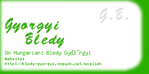 gyorgyi bledy business card